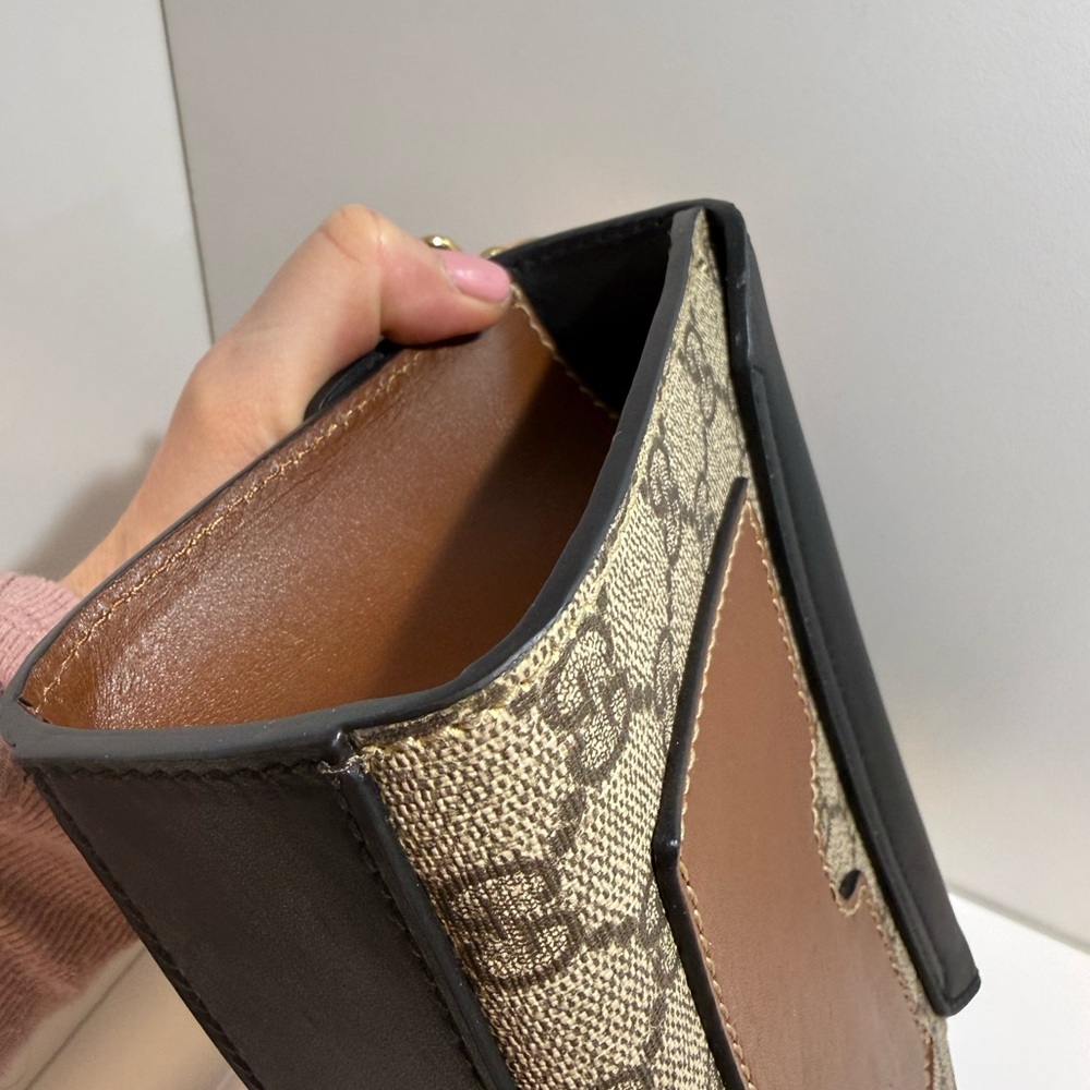 Gucci GG Monogram Black/Tan Padlock Bag - Picture 5 of 12
